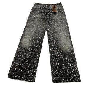 Birth of Royal Child Boro Denim Jeans Style BC24FWPT06 in Black